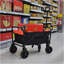 Mini chariot de plage pliable de jardinage de chariot (noir + jaune)-128815588-128815586