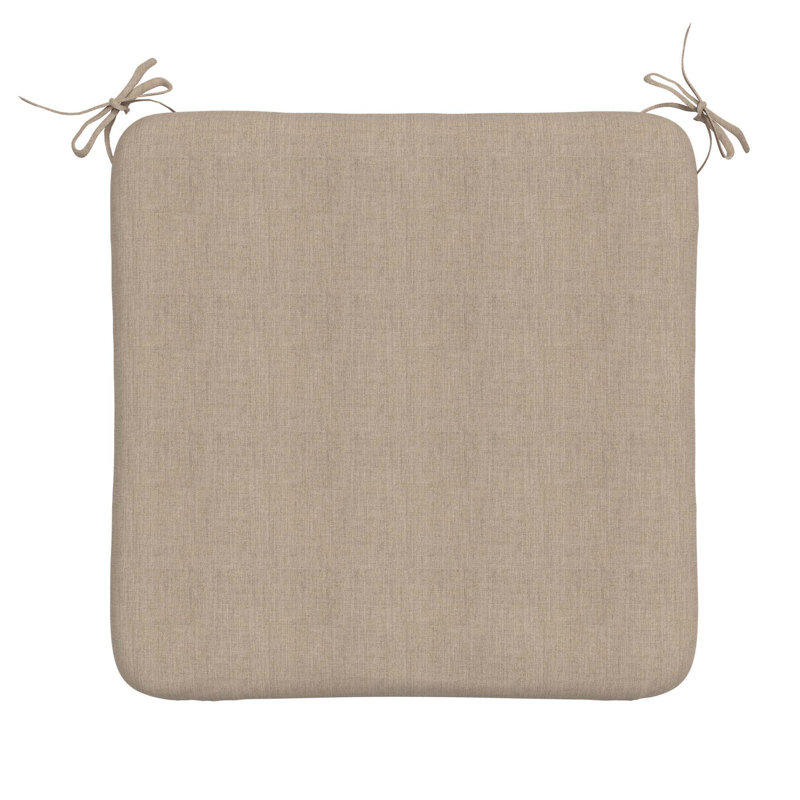 Sunbrella Square Dining Chair Cushions, 3" Foam Replacement Cushion, Cast Ash, 1