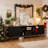Round Corner TV Stand Entertainment Center – Modern Storage Cabinet & Cable Management for TVs Up to 65"-1231541574