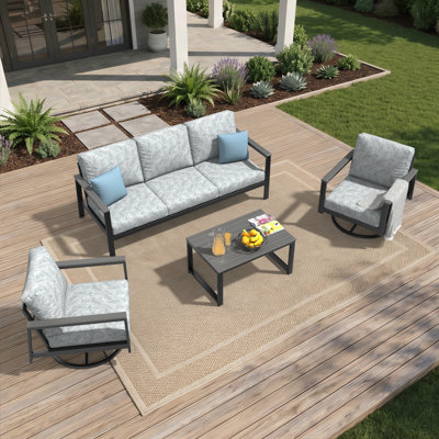 Ensemble de conversation 4 pièces avec coussins Sunbrella® Suren