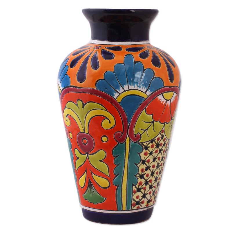 Vase de table en céramique floral