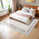 Vintage Floral Machine Washable Rug Non Slip Low Pile Thin Non Shedding Floor Carpet, Indoor Foldable Printed Accent Carpet for Living Room Bedroom Office