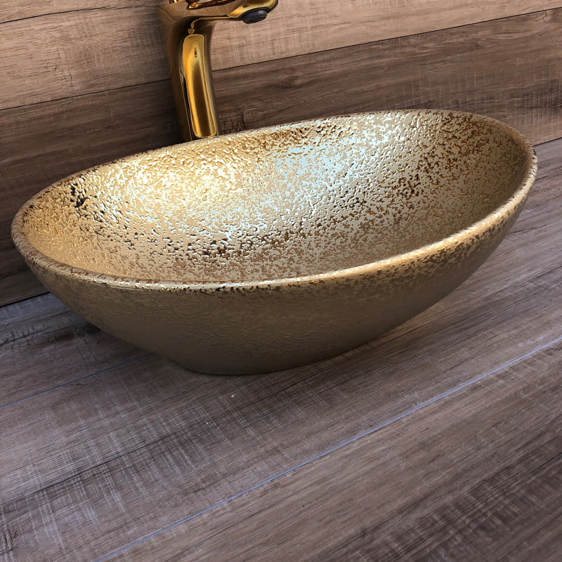 Lavabo de salle de bain vasque ovale Golden