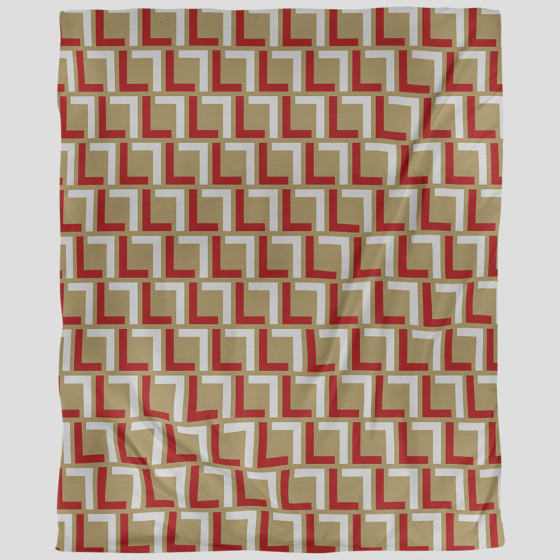 Housse de couette simple, Housse de couette pour grand lit, Microfibre, Rouge/blanc/or