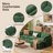 3-Seat Corduroy Sofa Sleeper, Sectional Sofa Comfy Cloud Couch with Movable Ottoman & Arm Pillows for Living Room-216802072
