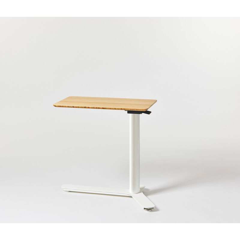 Float Mini Desk, Bamboo/Cloud White