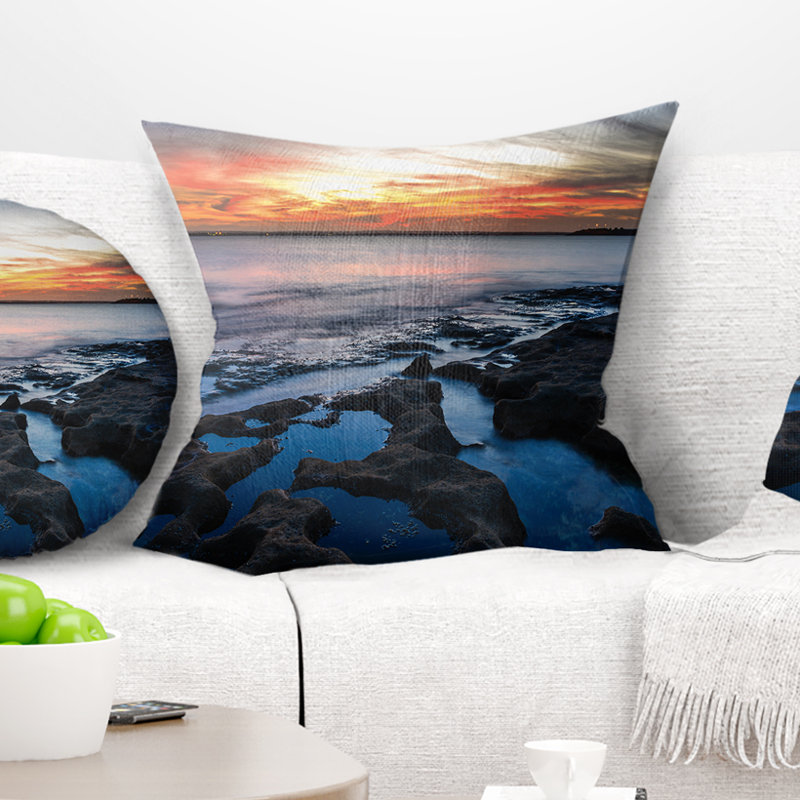 Coussin imprimé «Beautiful Waters» en Australie, 16 po x 1 po, Coussin décoratif
