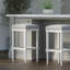 Tabouret de bar carré Manchester H 31 po, blanc