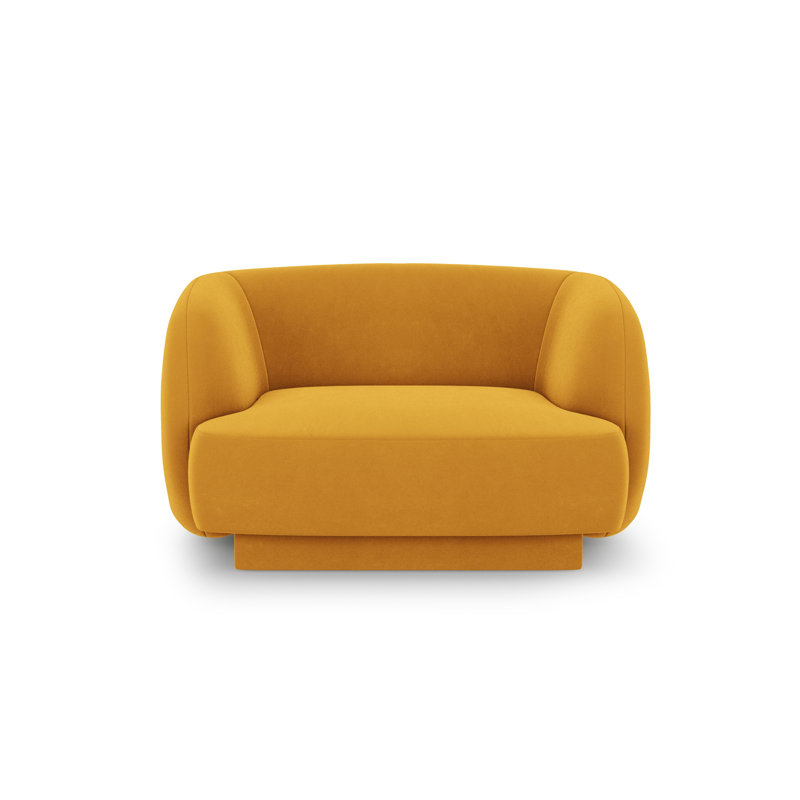 Adoraim 109Cm Wide Armchair, Yellow Velvet