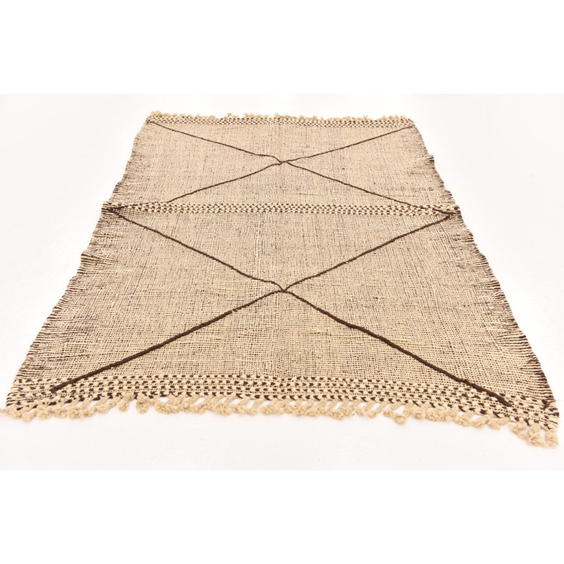 5x8 Moroccan Cream Rug