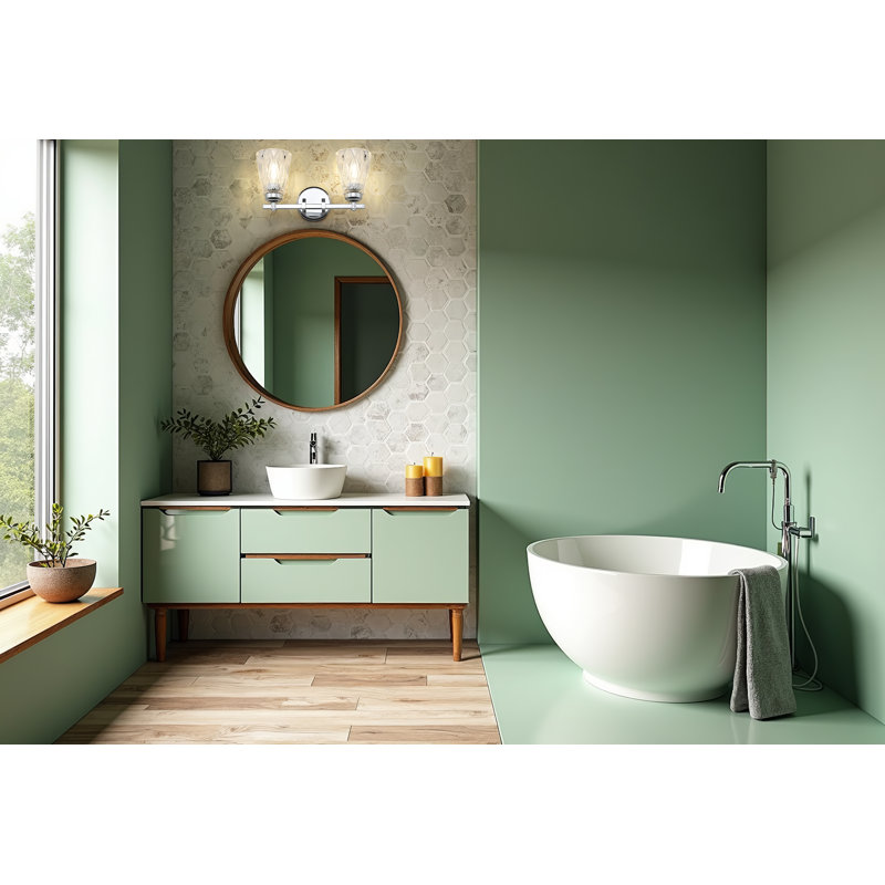 Meuble-lavabo 2 lumières Andree, Chrome chrome