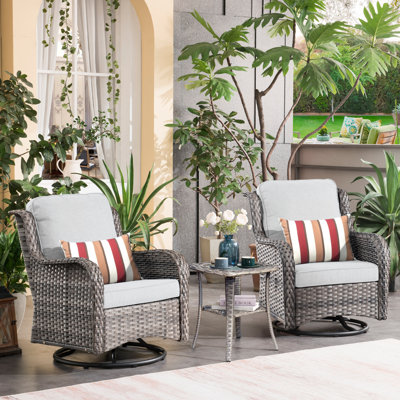 Guillen 2 - Person Patio Conversation Set with Cushions