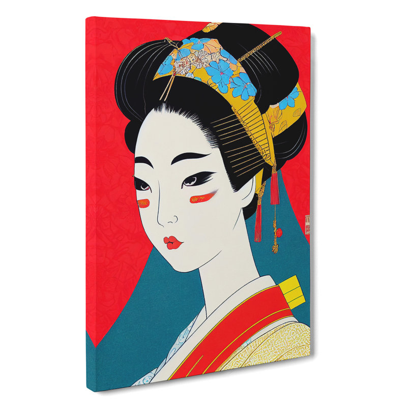 Picture Of A Geisha No.2 - Wrapped Canvas, 60cm H x 40cm W x 3cm D