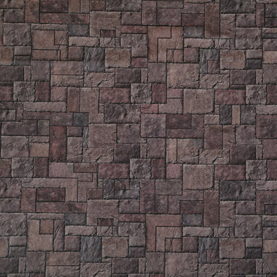 Brown, Grey 18' L X 18" W Peel And Stick Wallpaper Roll