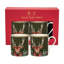 Antler Trellis Green Handmade Bone China Coffee Mug