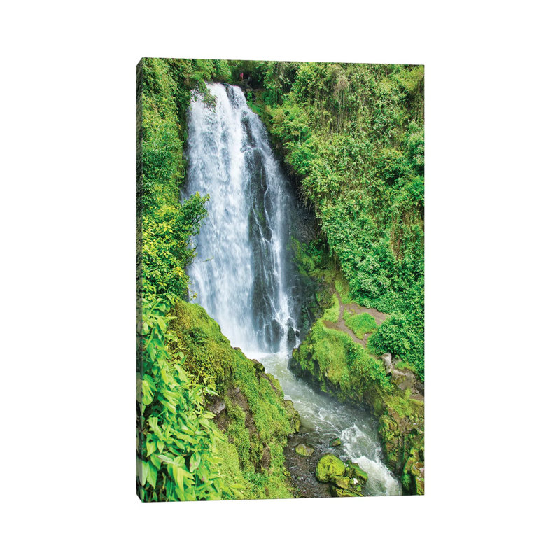 Jungle Waterfall 1 Piece Wall Art on Canvas, 30.48cm H x 20.32cm W x 1.91cm D, Wrapped Canvas