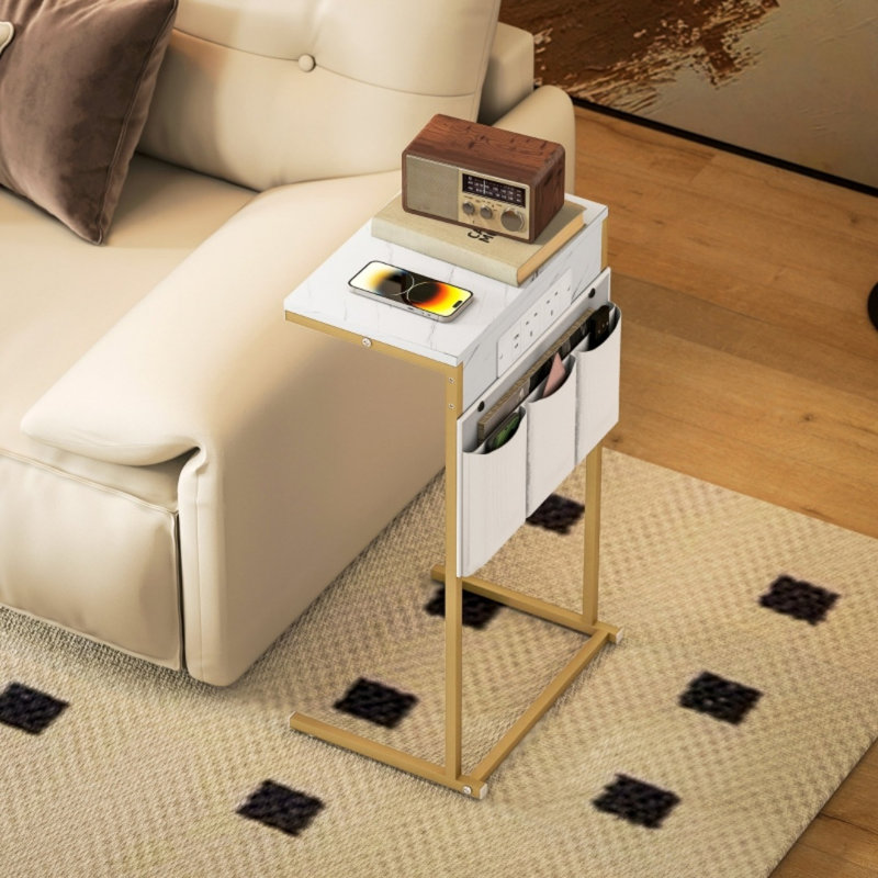 40cm W Engineered Wood Bedside Table