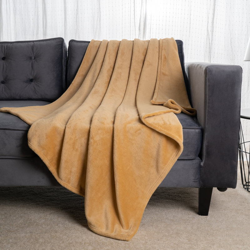 Couverture polaire, Moutarde, Simple