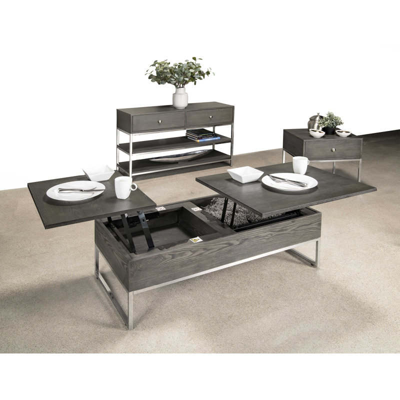 Table de bout à 1 tiroir avec rangement Benthe