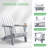 Folding Adirondack Chair With Cup Holder,HDPE Outdoor Chair With Comfort Ergonomic Seat For Patios,Lawn,Garden, Backyard Use-860963204