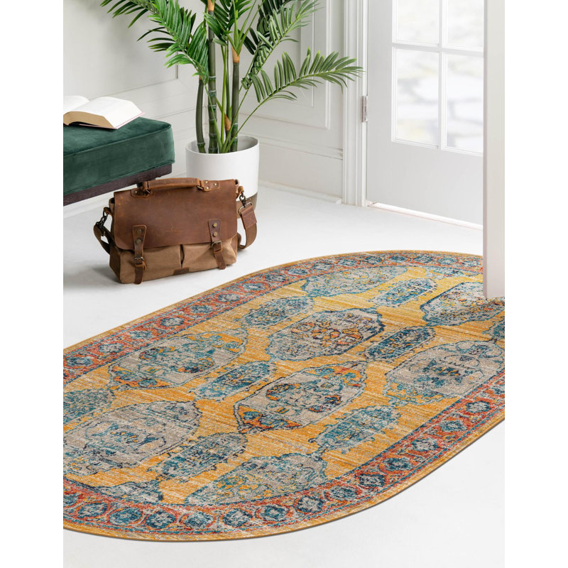 Alkire Indoor Rug, Oval 5'3" x 8'