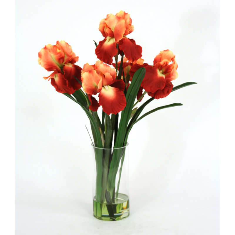 Polysilk Iris Arrangement in Vase