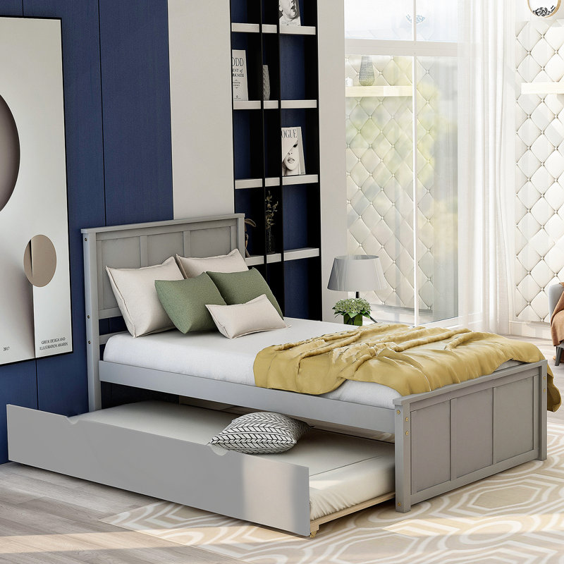 Lit plateforme avec lit gigogne