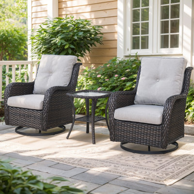 Shida 2 - Person Outdoor Seating Group with Cushions by Winston Porter