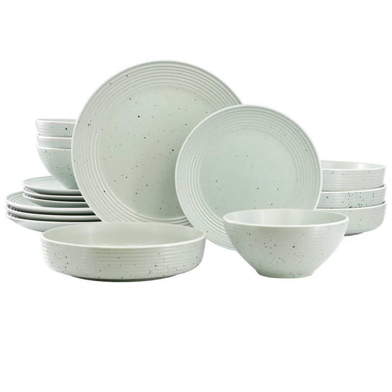 Service de table 16 pièces HomeStyle, Light Green