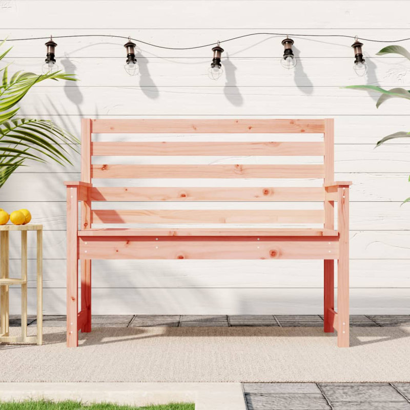 Monestime Solid Wood Outdoor Bench, Natural Douglas