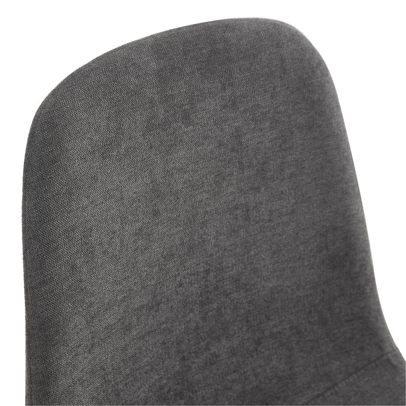 Ensemble de table et de chaises, chaises d'appoint rembourrées de style médiéval moderne, 6 chaises de salle à manger gris foncé et une table de salle à manger rectangulaire en bois aggloméré rustique de style industriel.