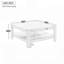 Table basse Modern Farmhouse avec profil arrondi doux, pour le salon et le salon, finition grain de bois naturel-818237660