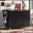 Kitchen Island with Power Outlet, Kitchen Storage Island  with Internal Storage Rack, Drop Leaf-2131121861