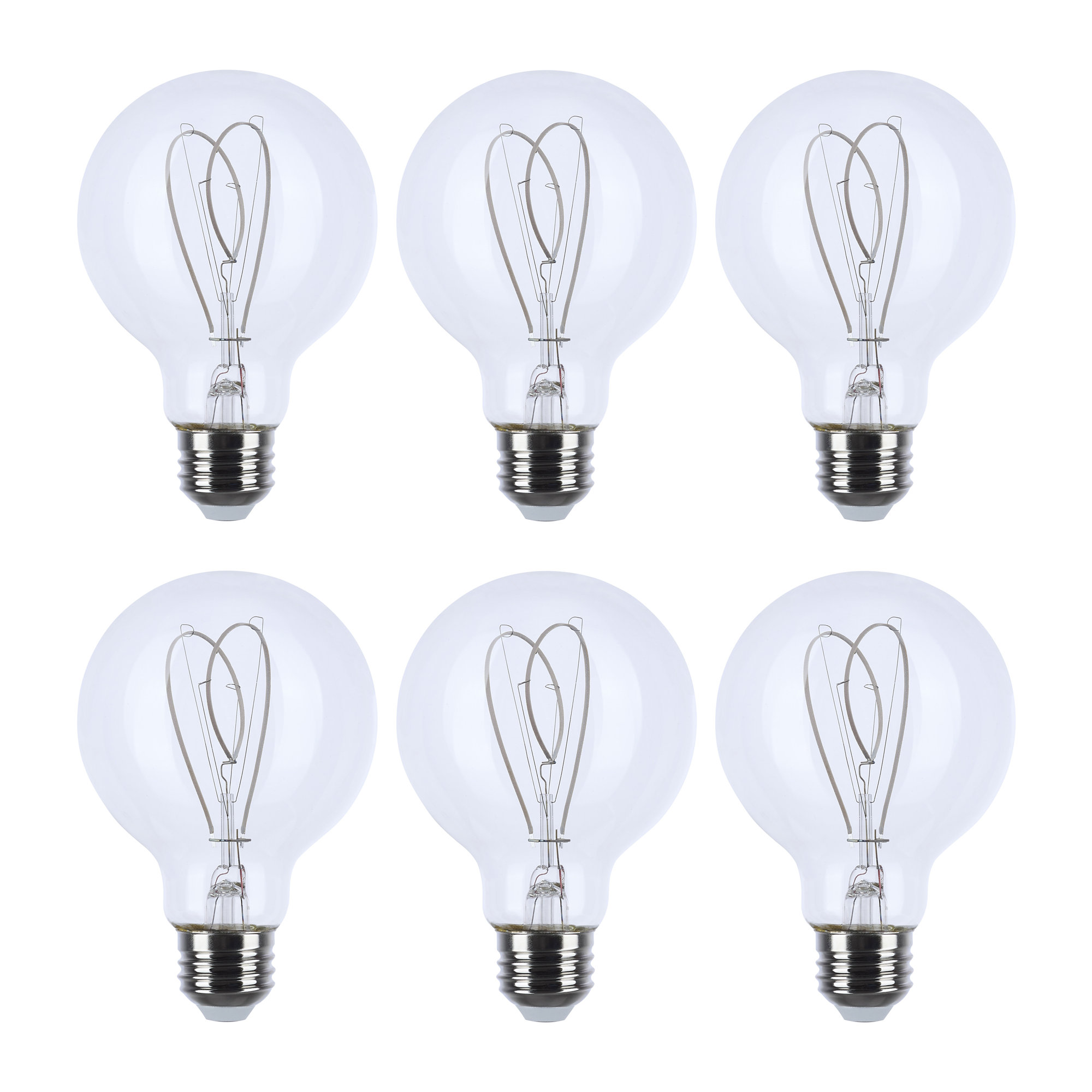 6 Watt LED - Reminiscent - Flex Gray Filament - G25 Loop - Medium Base - 2700K CCT - Clear - 120 Volt - Thumbnail 2