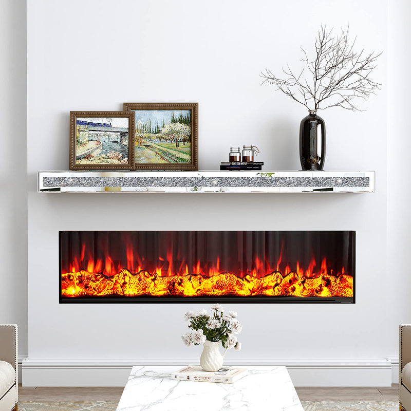 Tablettes murales Aldobrando, H 3,2 po x l 48 po x P 7,9 po