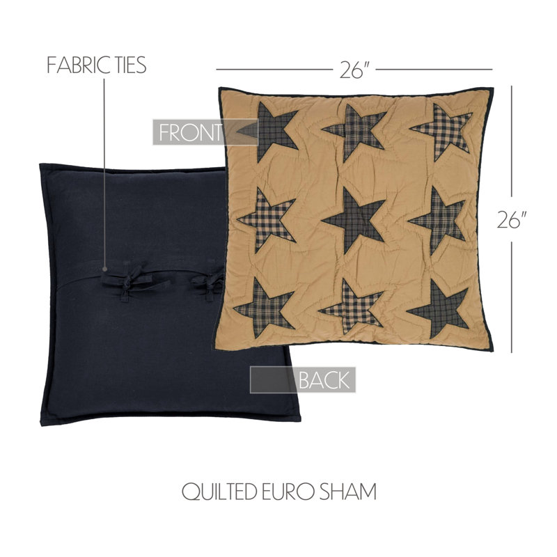 Teton Star Quilted Euro Sham
