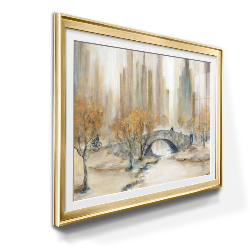 Central Park - Single Picture Frame Painting, Gold, 22" H x 30" W x 1" D