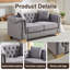 Luxueux canapé deux places en velours, design Chesterfield moderne pour la maison
