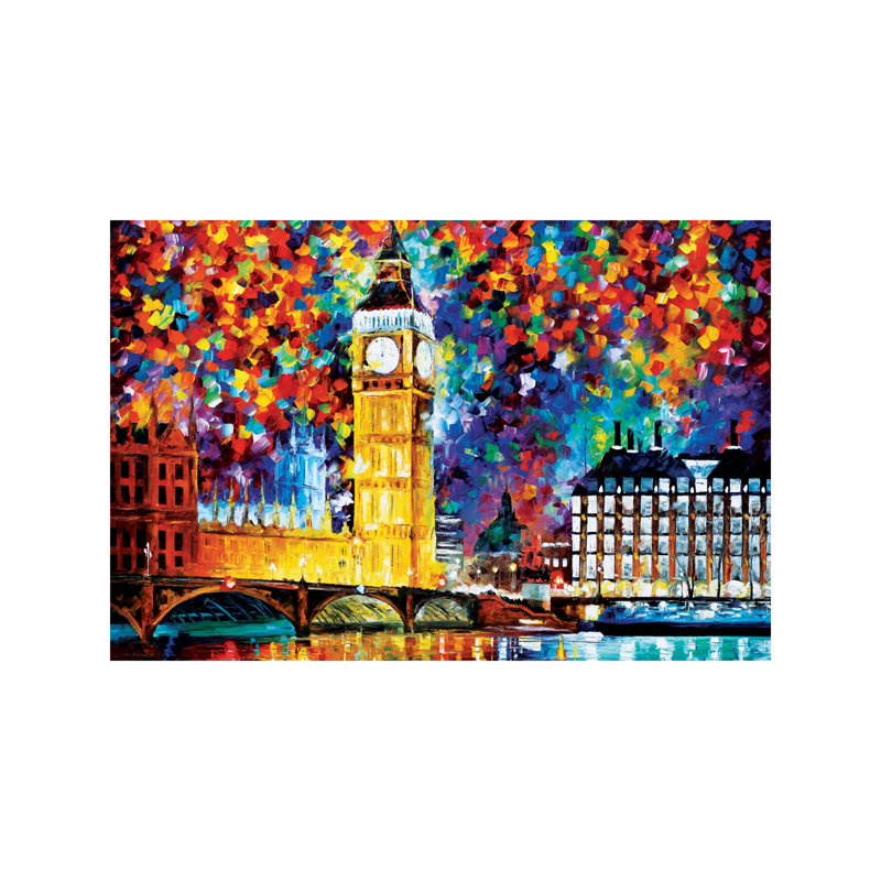 Big Ben - London 2012 by Leonid Afremov - No Frame Painting on Canvas, 66.04 cm H x 45.72 cm W x 1.91 cm D