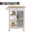 Shivai Rolling Kitchen Island Cart with Adjustable Shelves and towel rack rubber wood table top 