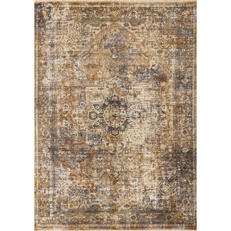 Tapis d'intérieur oriental oriental beige, 5 pi 3 po x 7 pi 10 po