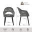 49.5cm H Luxury Fabric Upholstered Dining Chair with Wooden Legs-40986370-61276535