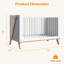 Lit de bébé convertible 5-en-1 multifonctionnel-1553041279