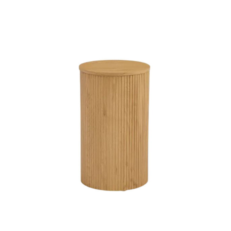 Table d'appoint Salar, H 20 po x l 19,75 po x P 19,75 po, Naturel / brun clair