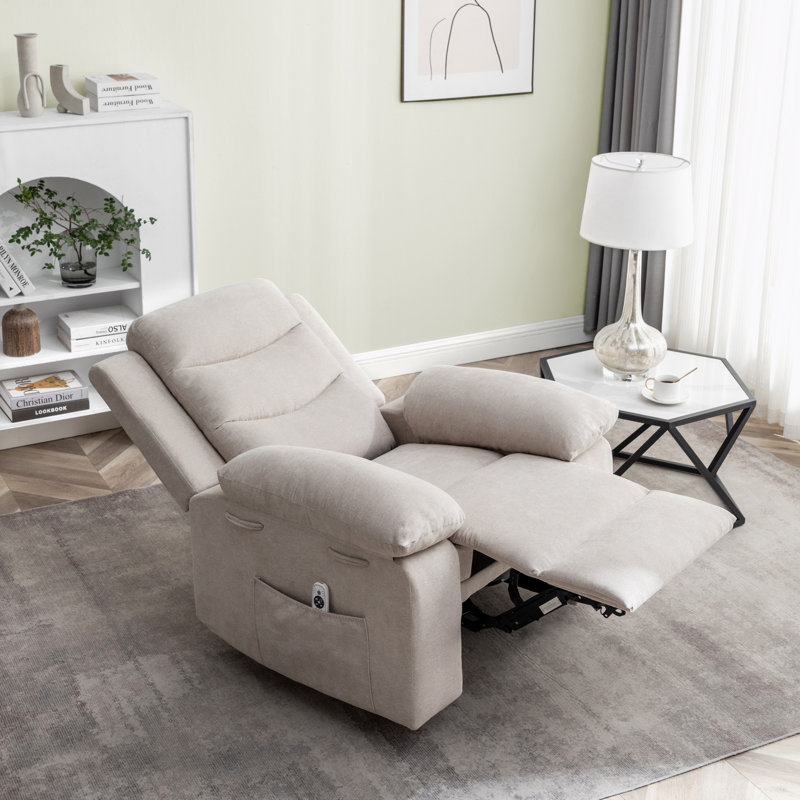 Fauteuil inclinable électrique avec fonction de massage réglable, fauteuil inclinable avec système de chauffage