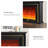 Black Solid Wood Electric Fireplace-246129556-246129555