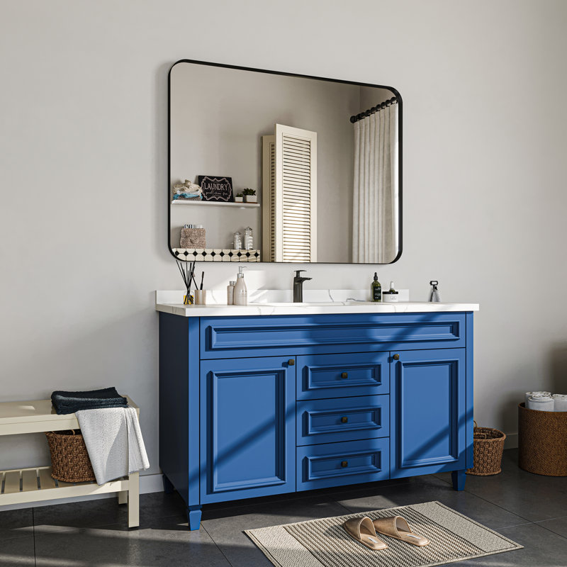 Miroir mural Tahleek, Noir, 48 po x 36 po