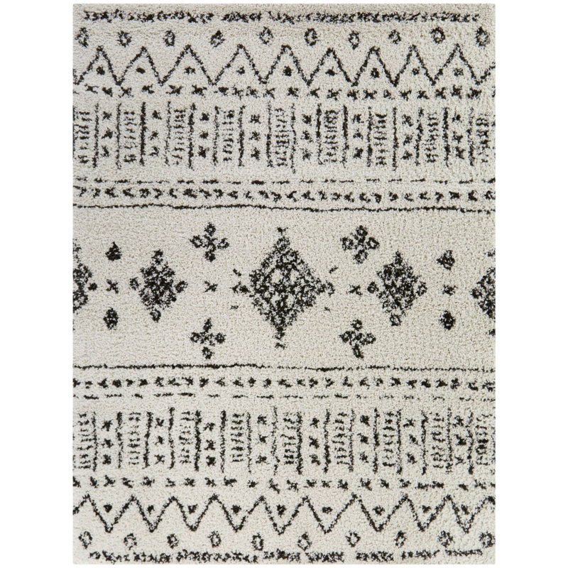 Tapis marocain à poils longs Addison, Rectangle 7 pi 10 po x 10 pi