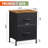 Nightstand with 2 Spacious Drawers For Bedroom, Bedside Table with Metal Frame, End Table with Storage Bins, Small Dresser For Closet, Entryway, College Dorm -1877833726-1864455694