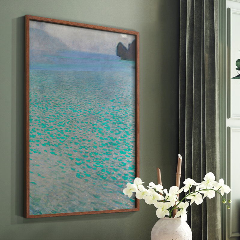 Gustav Klimt VIII, reproduction d'art encadrée, Noyer, H 14 po x l 11 po